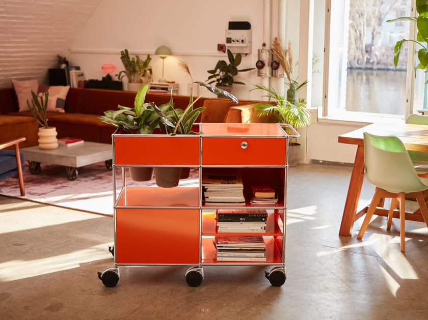 Металлическая тележка для еды USM мир растений для USM Haller ARCH-00138138