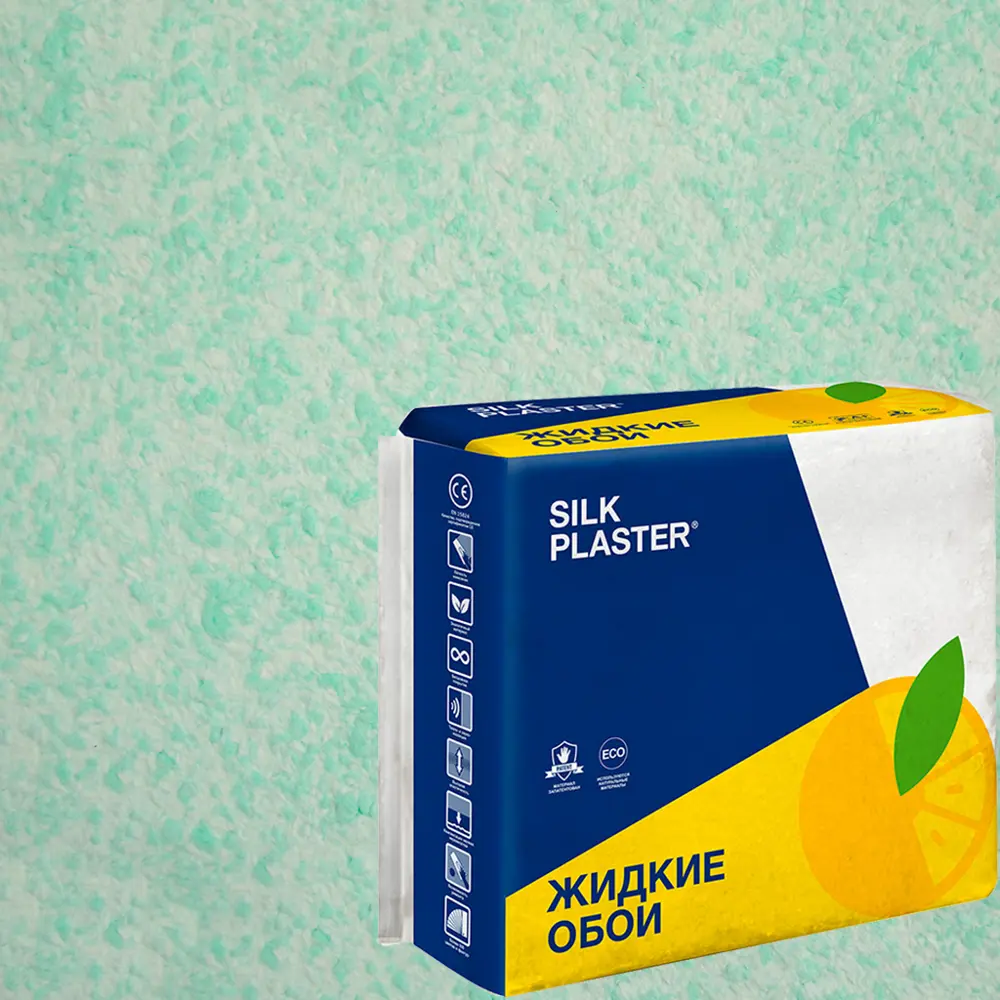 Жидкие обои Silk Plaster Absolute А207 0.7 кг цвет мятный пастельный STLM-2164769