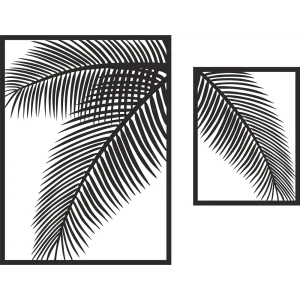 Набор панно "Листья пальмы" дерево 65x50 см 85415238 STLM-2156022