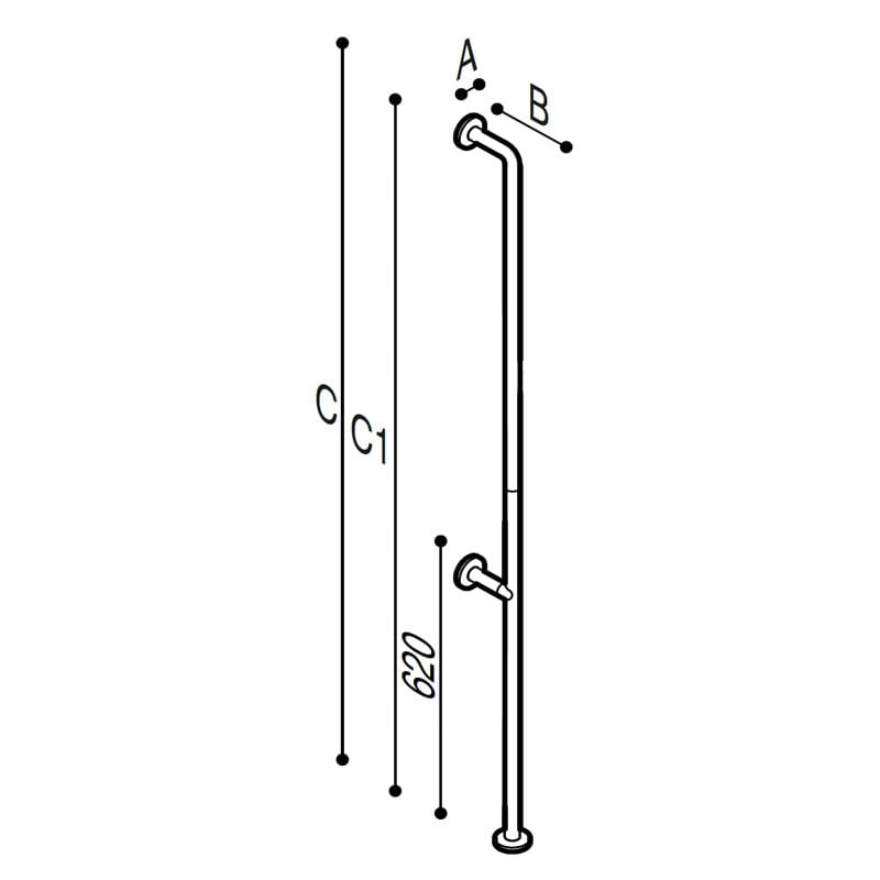 Фиксированная вертикальная ручка для ванной комнаты Ponte Giulio повседневная ARCH-00094832 - Вид №2