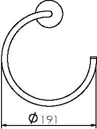 30838A Полотенцедержатель подвесной цвет хром LANGBERGER molveno - Вид №2