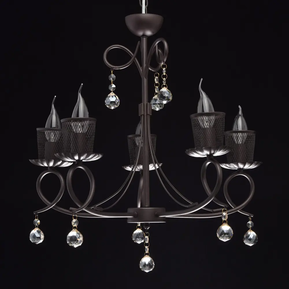 Люстра Аида 5xE14x60 Вт, металл, цвет тёмное дерево MW-Light STLM-2184509 - Вид №2