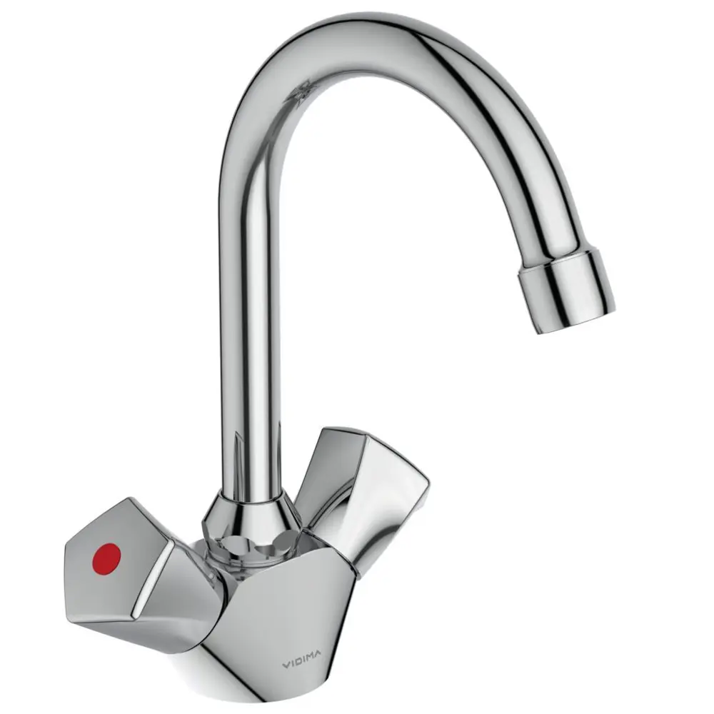 Смеситель для раковины Vidima Element двухвентильный цвет хром STLM-2109178