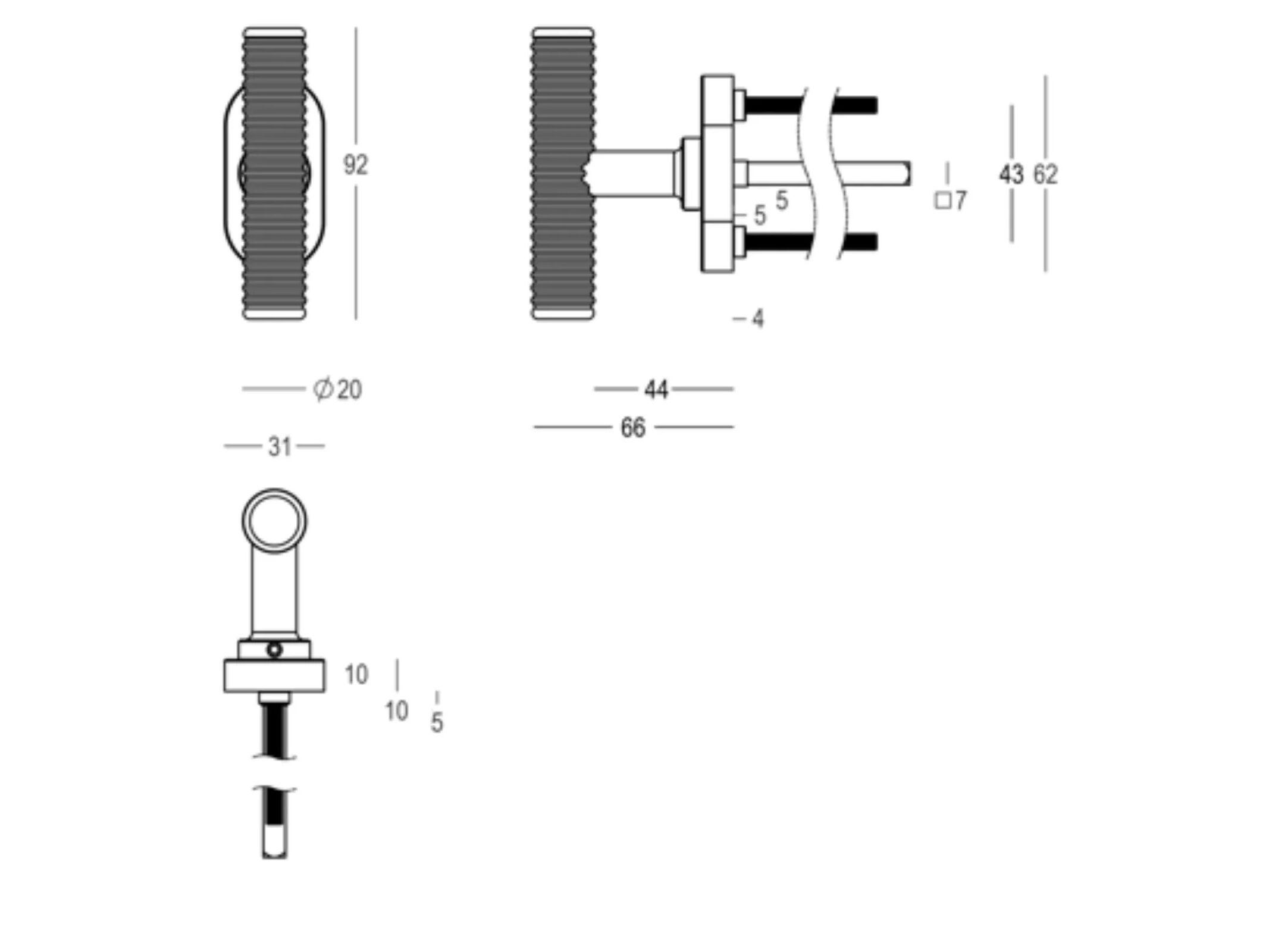 Латунная оконная ручка DK Quincalux London ARCH-00091101 - Вид №4