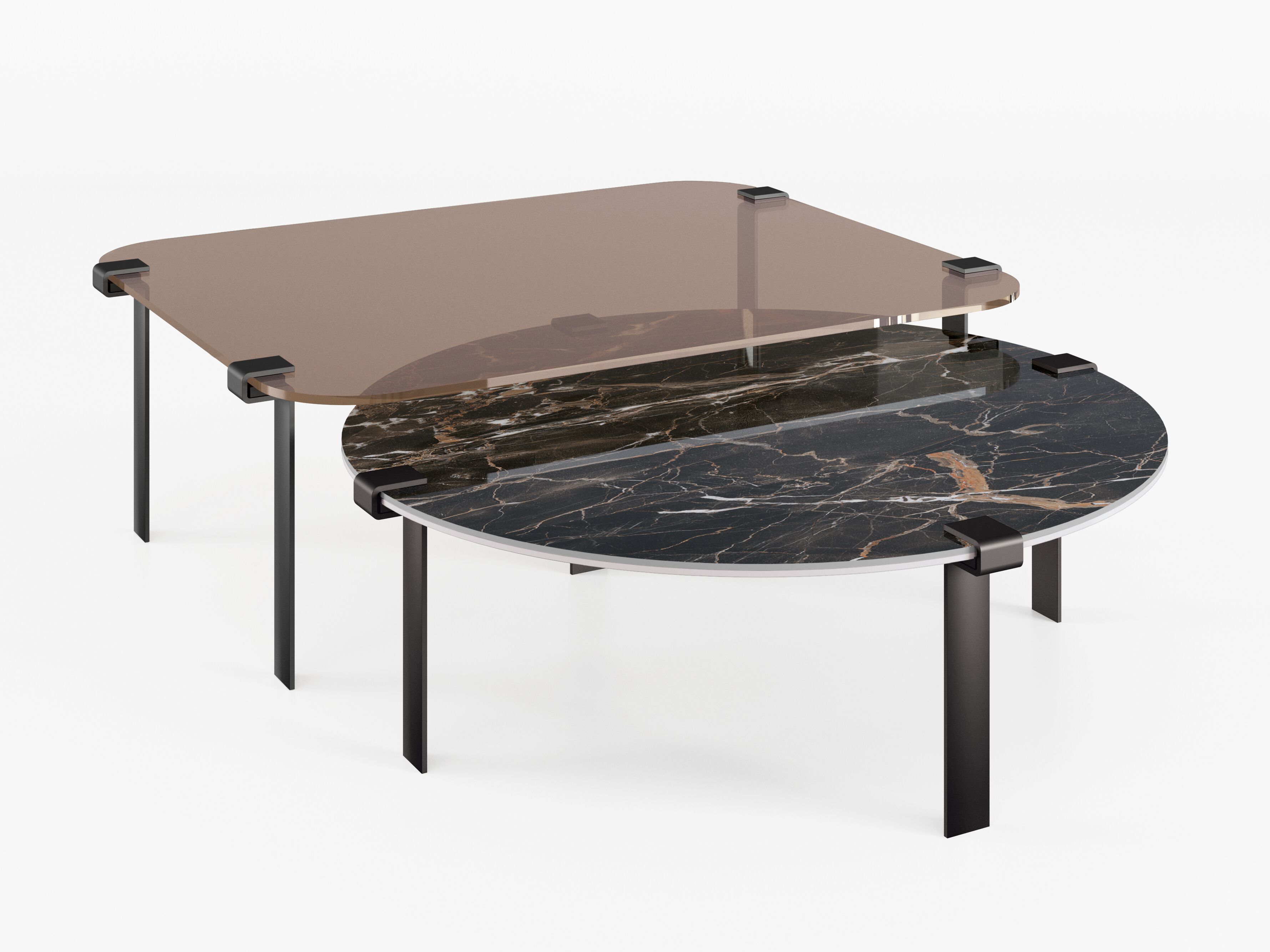 Керамический круглый низкий журнальный столик Bizzotto Italia ARCH-00076556 - Вид №1