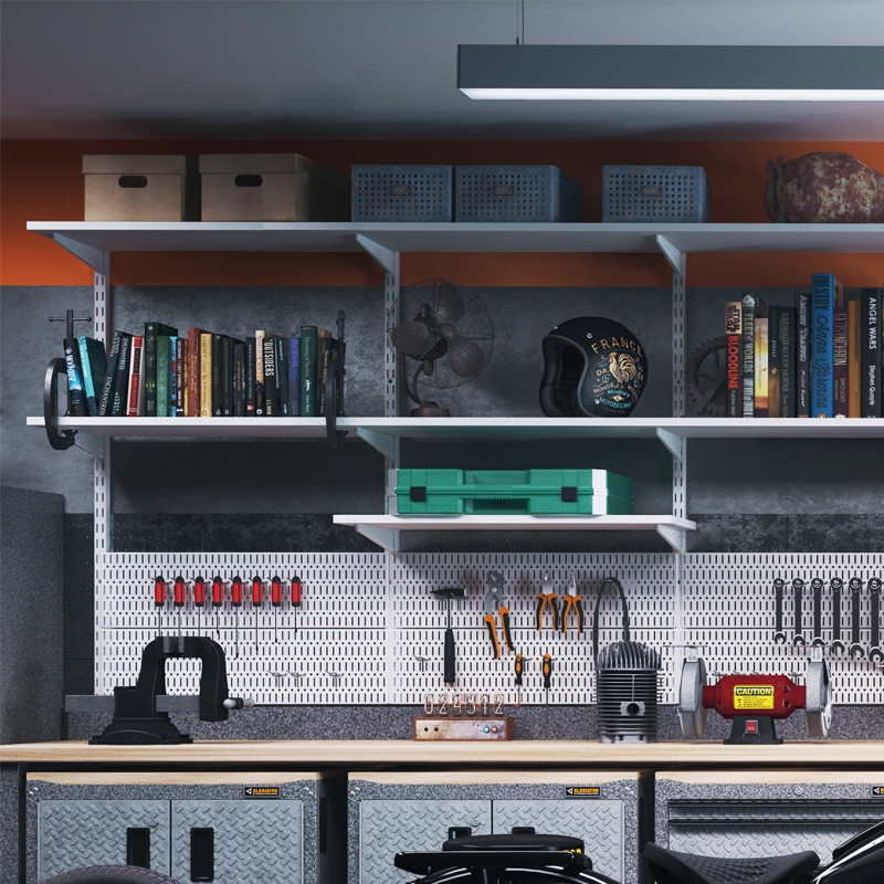 Полка ЛДСП , 585x306x16 мм, белый LJPS0431 Public Steel Россия  - Вид №4