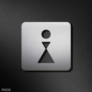 PS0401SK Пиктограмма для дам на туалете с мягкими краями, 12 x 12 см. PHOS