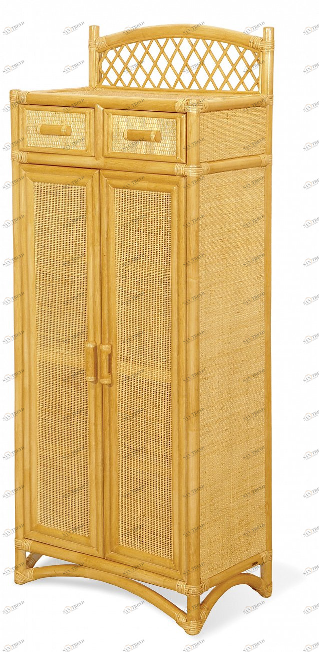 Шкаф для обуви 147х60 см мед Calamus Rotan VINOTTI  00-3885438 Желтый 