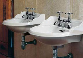 Gentry Home Таз большой белый Victorian Хром GH101868 - Вид №1