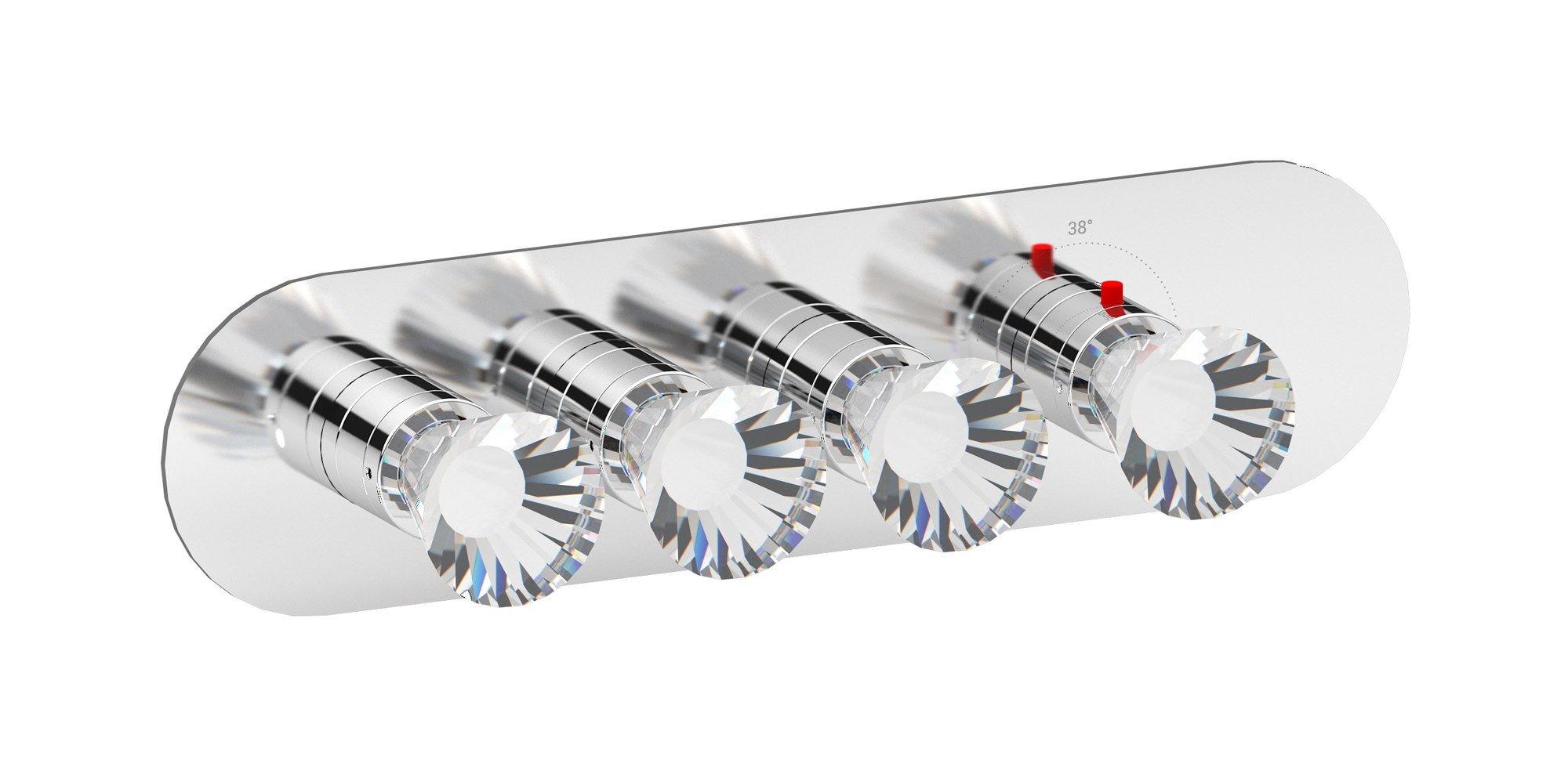 Встраиваемый термостатический смеситель для душа с 4 отверстиями IB AQUA - 3 WAYS EUA322 ARCH-00028515 - Вид №10