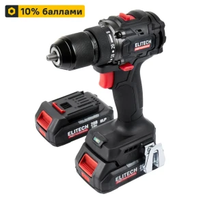 Аккумуляторная дрель-шуруповерт ELITECH HD CD20SL2 с двумя батареями 89391479