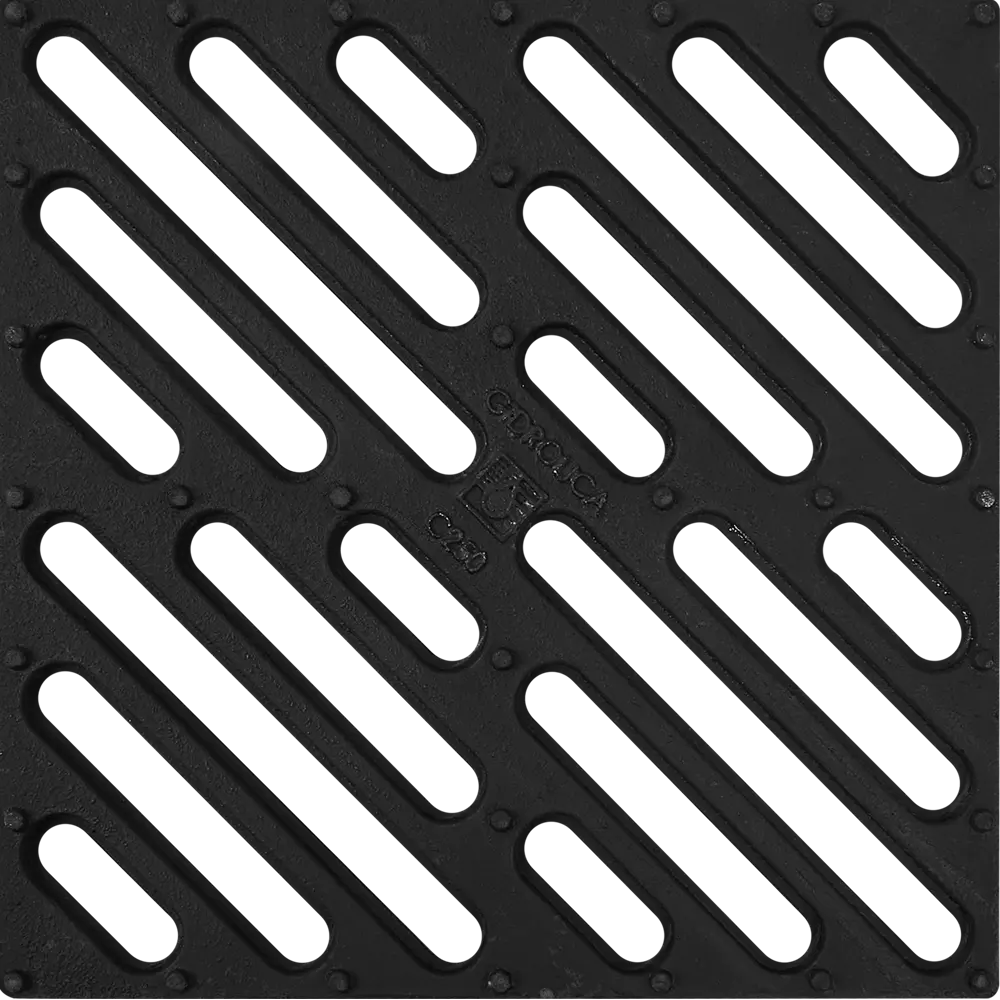 Чугунная решетка GIDROLICA Point для дождеприемника 28.5x28.5 см 85178510 STLM-0059538 - Вид №1