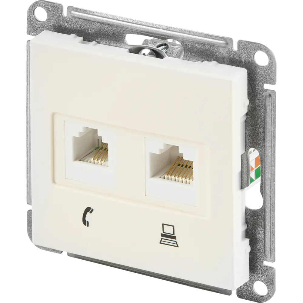 SYSTEME ELECTRIC W59 - Двойная розетка RJ11+RJ45 для телефона и интернета 18799359 STLM-0012757 - Вид №1