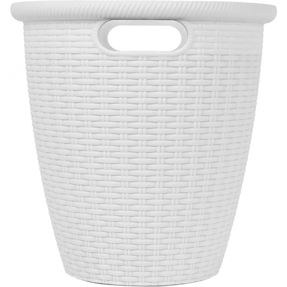 Кашпо для цветов Ingreen Rattan ø38 h37.8 см v30 л пластик белоснежный жасмин STLM-2004784 - Вид №1