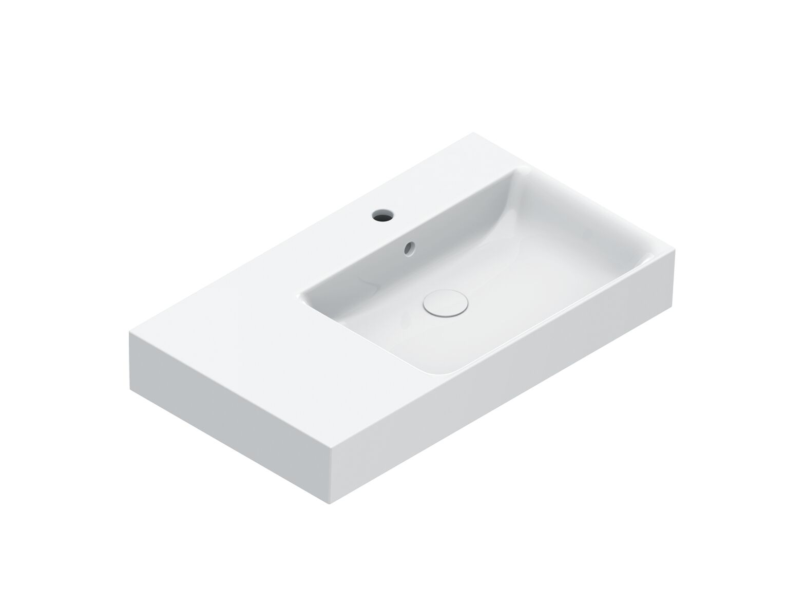 Подвесной прямоугольный умывальник с переливом CERAMICA CATALANO премиум ARCH-00124632 - Вид №1