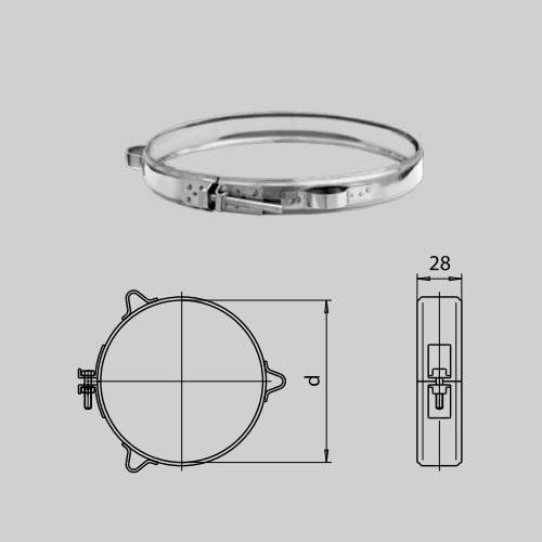 Обжимной хомут Ferrum под растяжку (430/0,5 мм) Ф210 FK11210F