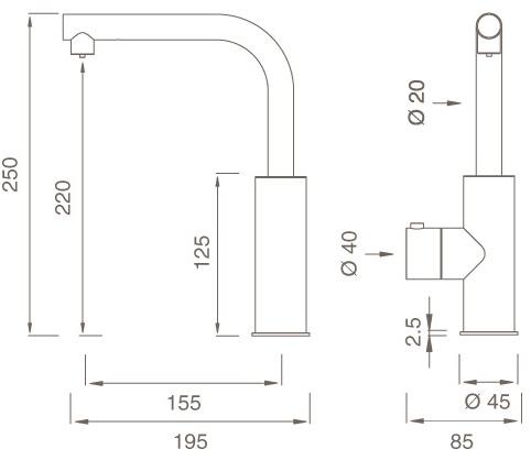 Ceadesign Открыть / закрыть кран для быстрого кипячения воды Milo360 Mil 208 - Вид №1