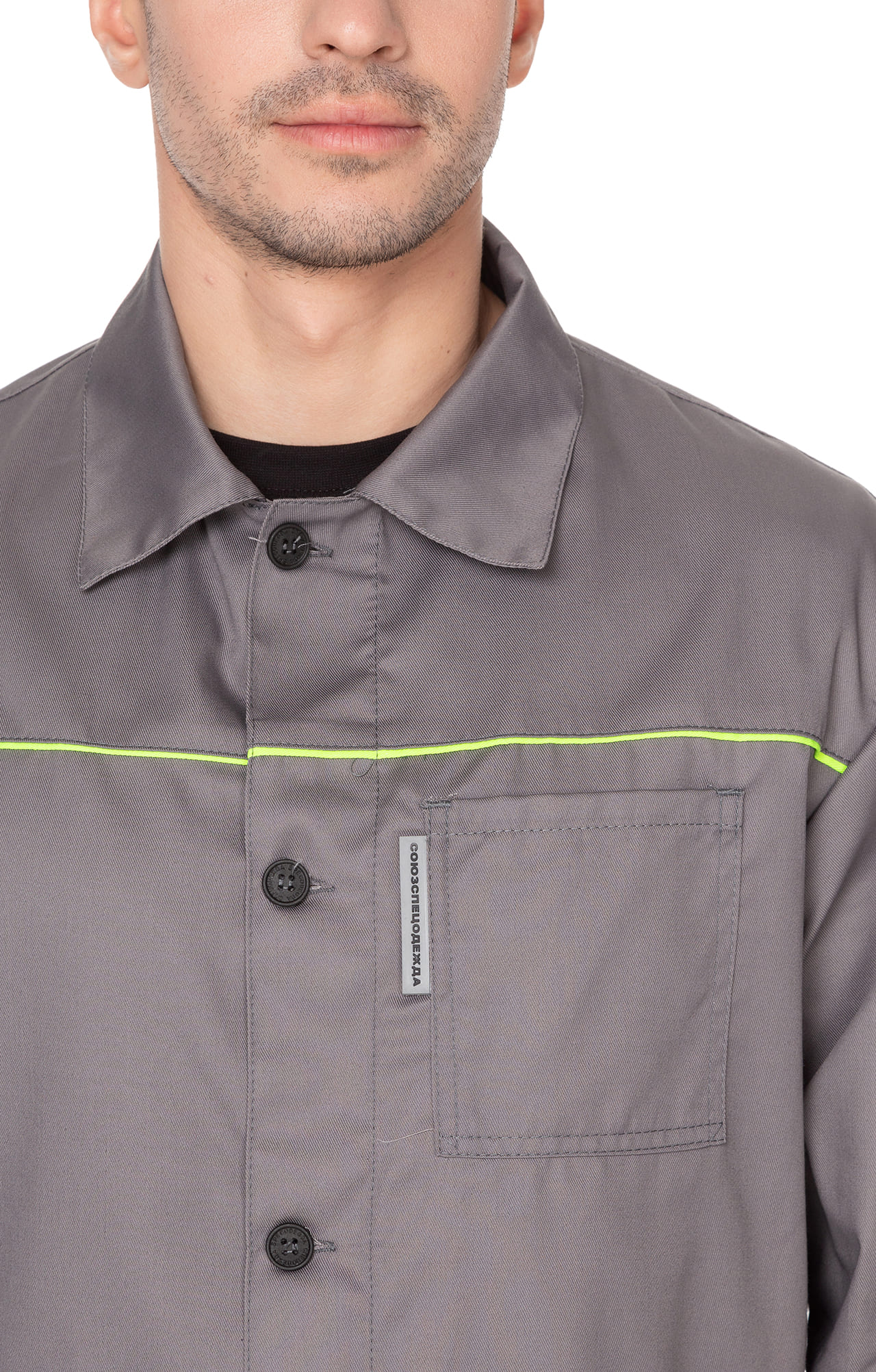 65435 Костюм "Труд" рабочий темно-серый  Летняя спецодежда  размер 60-62/182-188  - Вид №11