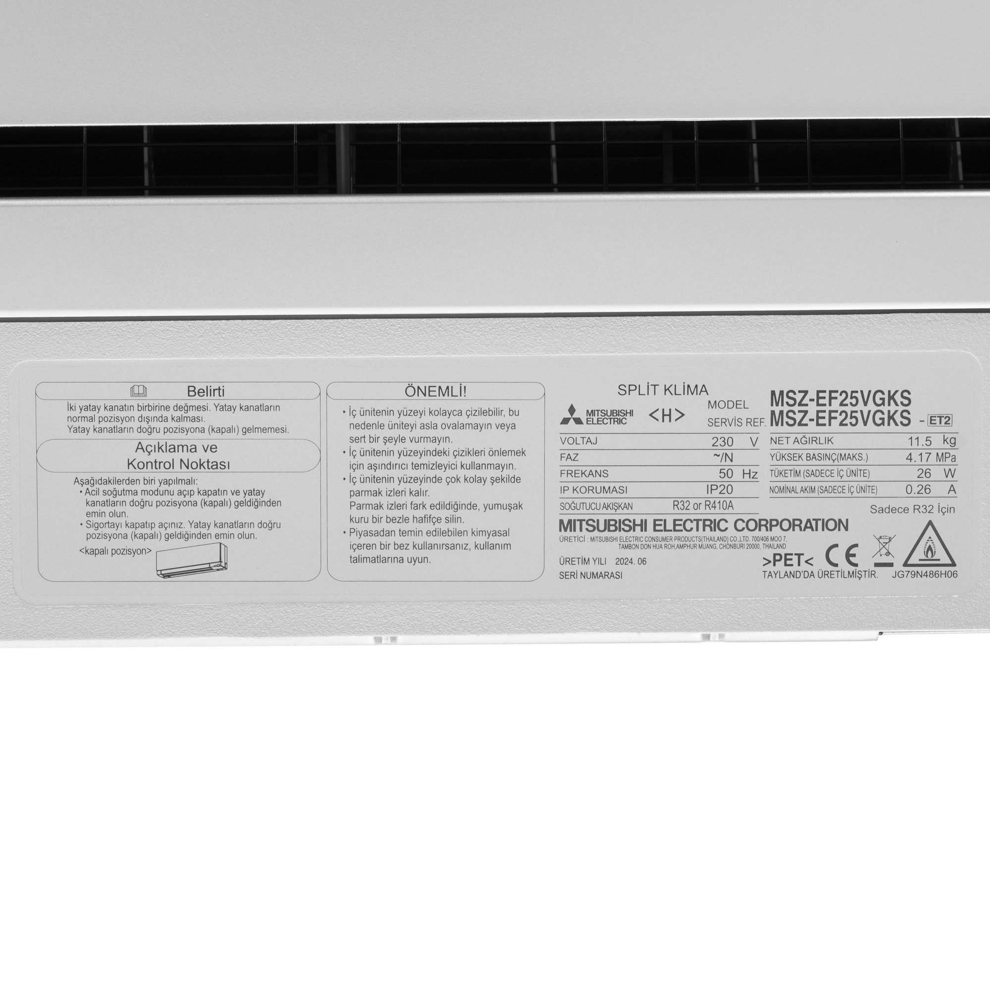 5341875 Кондиционер настенный сплит-система Mitsubishi Electric MSZ-EF25VGKS/MUZ-EF25VG серебристый STDN-0031034 - Вид №3