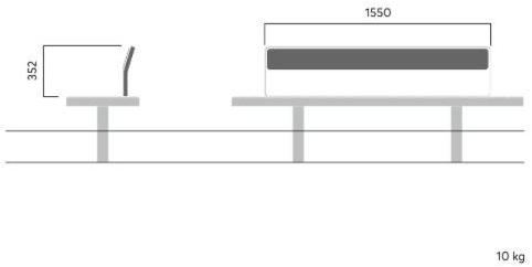 VESTRE Скамья из стали и дерева в современном стиле с подлокотниками и спинкой Forum sun-id-1388394 - Вид №3