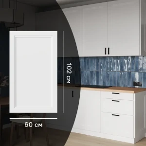 KONSENSA Фасад Котлас белый матовый для кухни в неоклассическом стиле 89387718