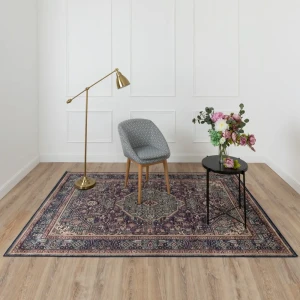 Ковер вискоза Isphahan 84332 Navy 160x230 см цвет синий 83271524 STLM-2004459