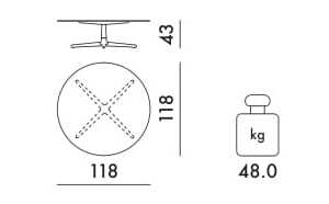 Круглый журнальный столик из керамогранита Kartell MULTIPLO ARCH-00112213 - Вид №2