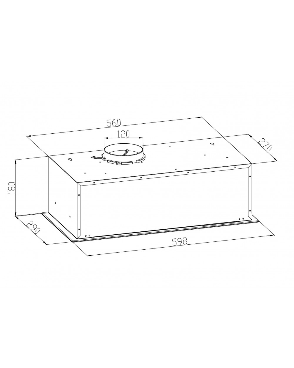 9240993 Вытяжка полновстраиваемая SCHTOFF LIBERTY 60 белый STDN-0084615 - Вид №1