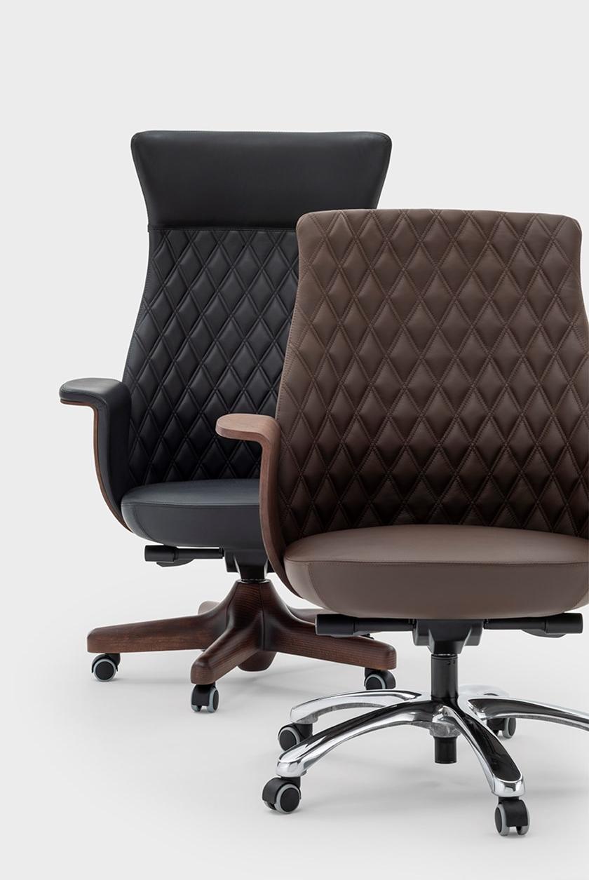 Viganò Кожаное кресло для руководителя со средней спинкой Charme sun-id-1465476 - Вид №3