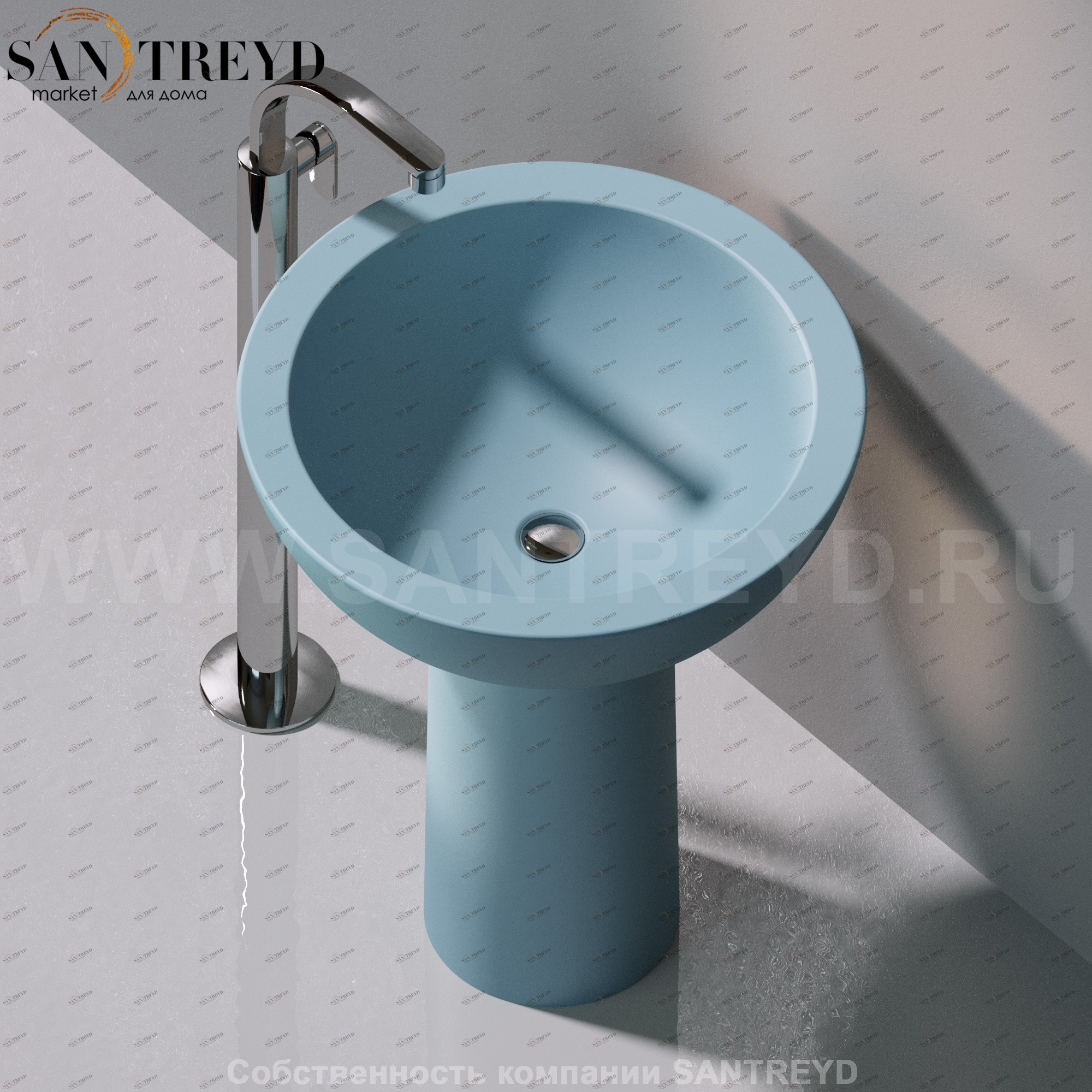 FN70L5014 Напольная раковина стоящая круглая Ceramica Flaminia Fonte