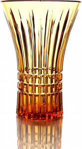 10634969 Гусевской Хрустальный Завод им. Мальцова Ваза для цветов "Императорская" "Медовый спас" Хрусталь