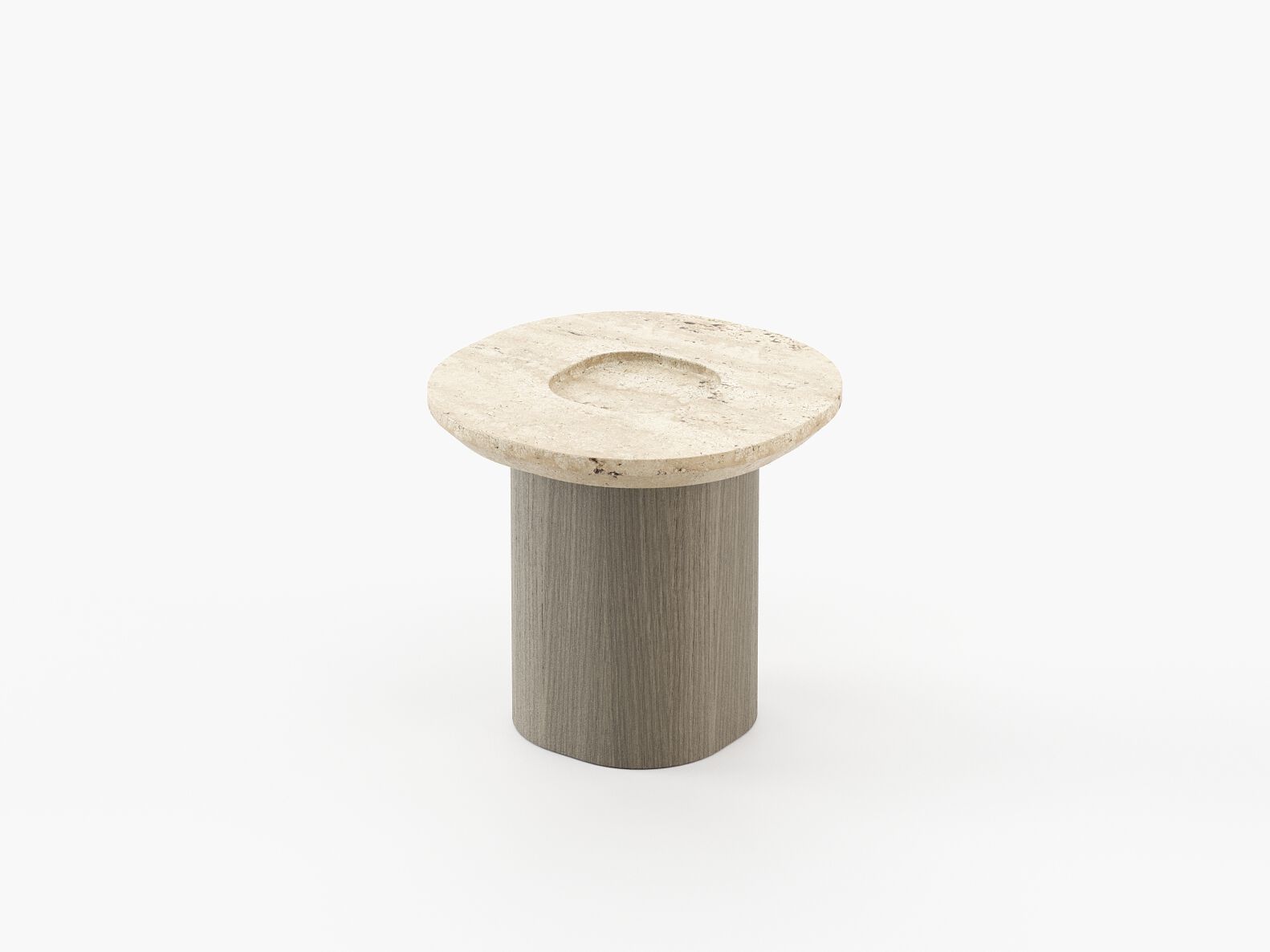 Квадратный журнальный столик из травертина Laskasas Essence ARCH-00100236 - Вид №6