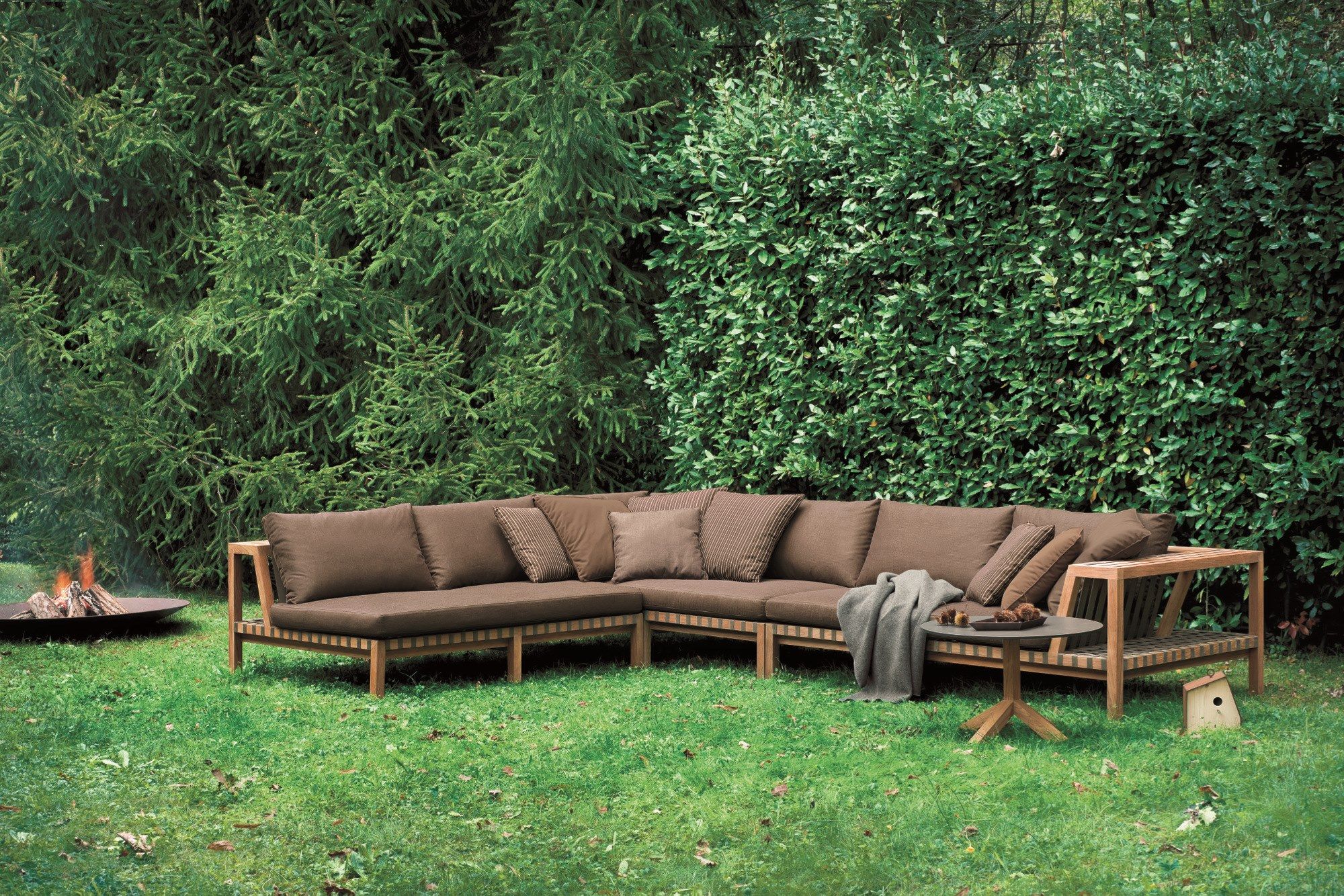 Угловой садовый диван из тикового дерева RODA сеть ARCH-00146577 - Вид №4