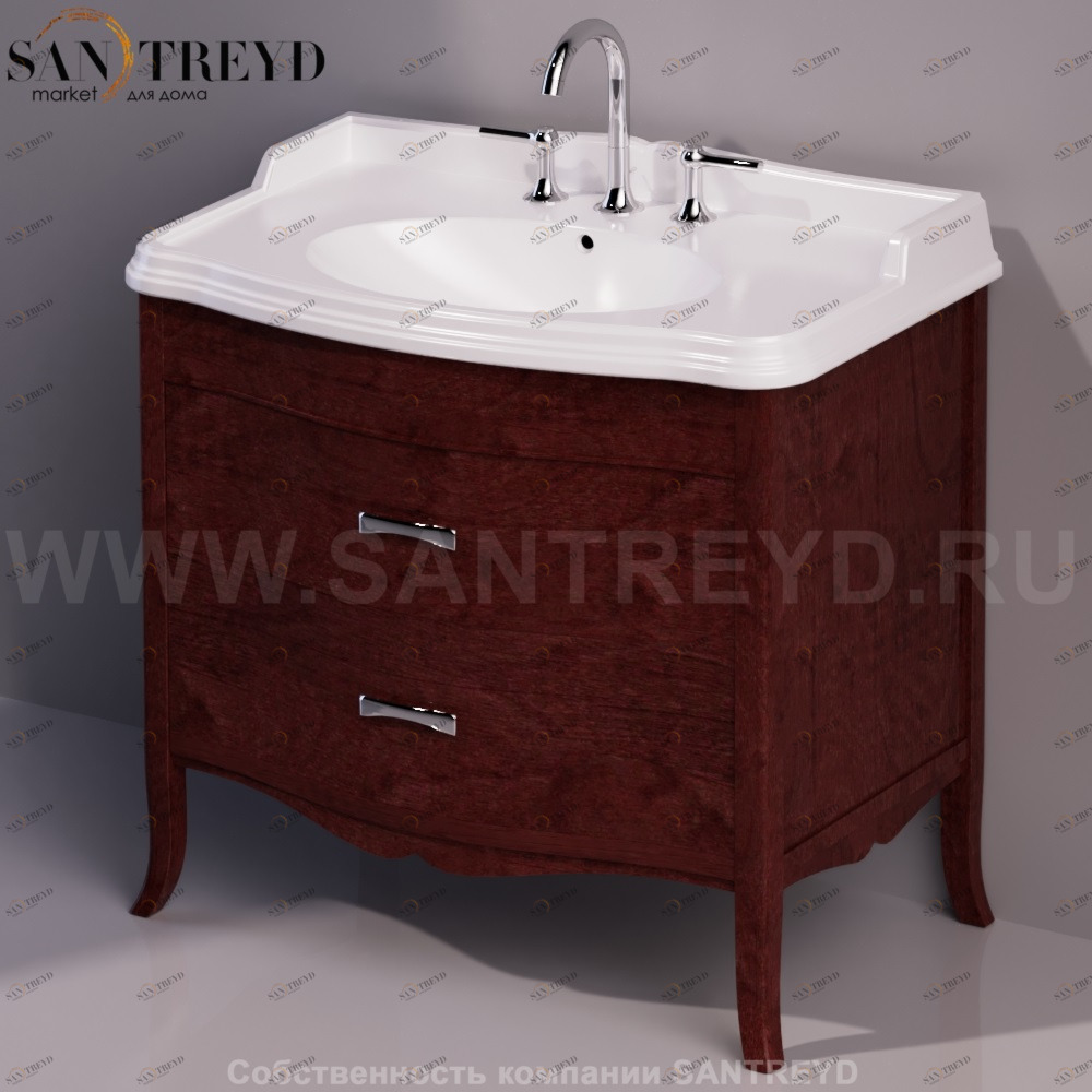 Тумба с ящиком под раковину AR864 орех Simas Arcade ARM2NOCE