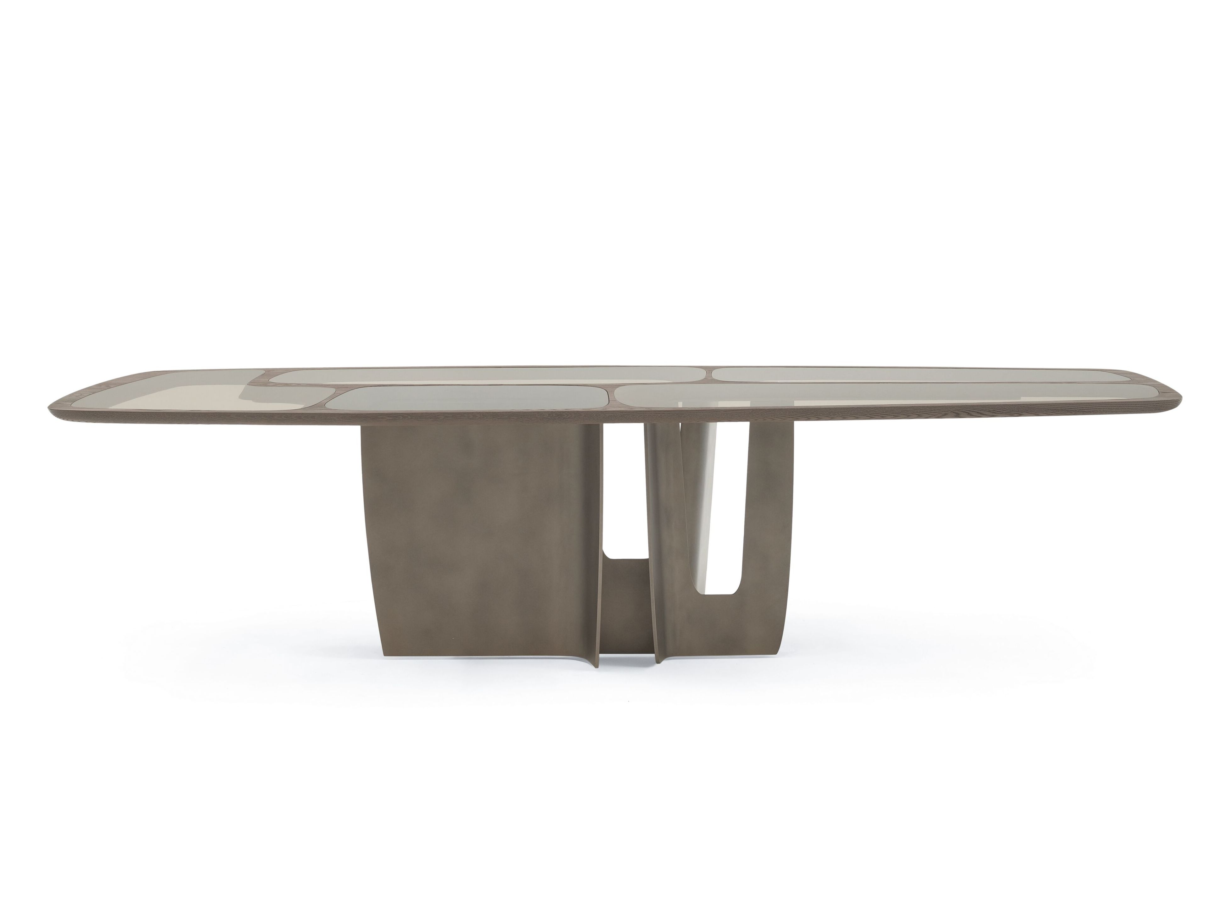 Прямоугольный стол из дерева и стекла Enne Vision ARCH-00071022