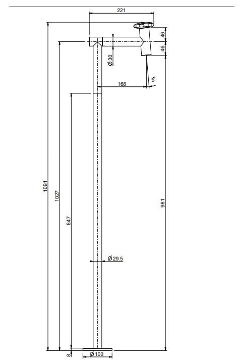 Однорычажный смеситель для раковины QD Magistro Lab Hammer ARCH-00036273 - Вид №2