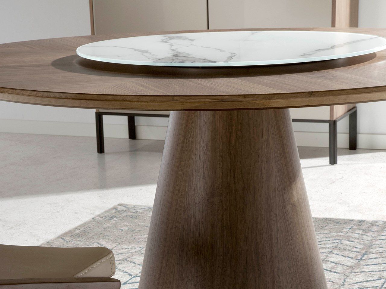 Круглый деревянный обеденный стол с Lazy Susan Angel Cerda Nature Life ARCH-00066121 - Вид №2