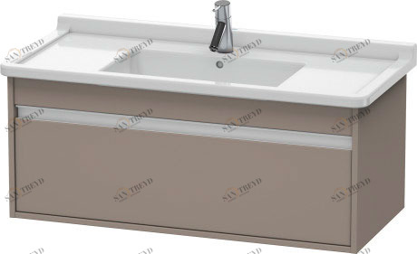 KT666504343 Ketho Тумбочка подвесная Базальт матовый, декор Duravit