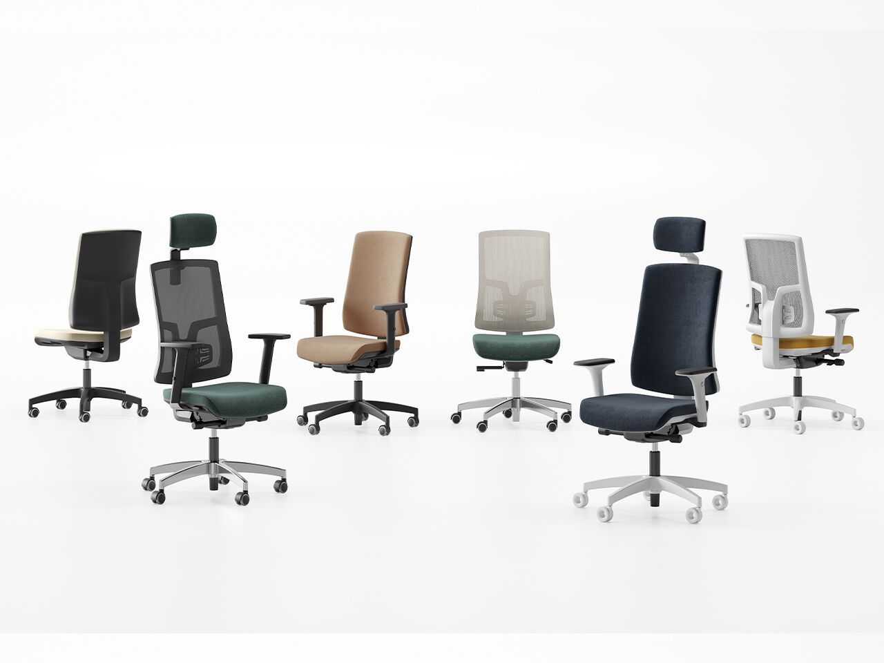 Ткань операционный офисный стул с колесами FREZZA Kiku ARCH-00151682 - Вид №2