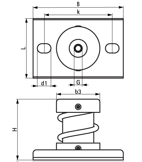 2800300750 VibraTek® MS-1 Spring Mount high performance spring isolator for light equipment walraven  - Вид №1