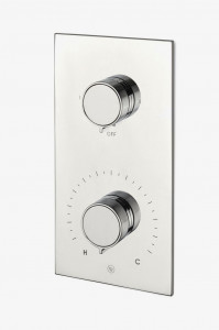BTH44A Bond Tandem Series Встроенная термостатическая и двусторонняя переключающая трима с ручками с гильошированными линиями Waterworks
