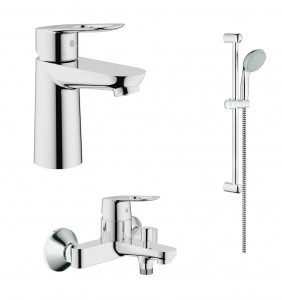 Готовый комплект для ванной комнаты GROHE Bauloop: набор смесителей и душевой гарнитур Tempesta Classic (121827)