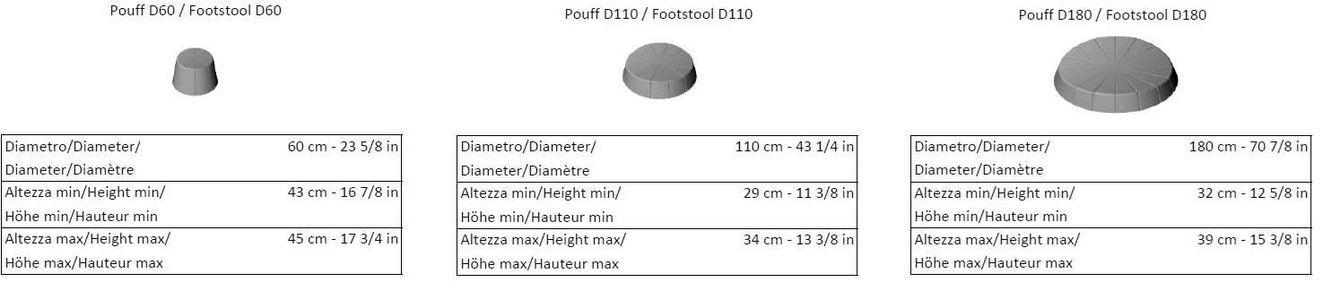 La Cividina Пуф из ткани с огнестойкой набивкой Windmill sun-id-1450004 - Вид №6