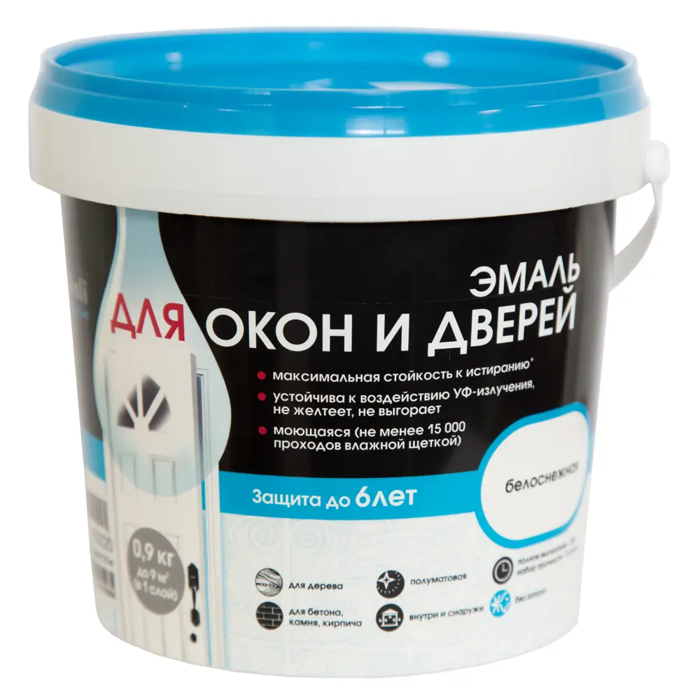Эмаль для окон и дверей акриловая Dali Special цвет белая 0.9 кг STLM-2085141