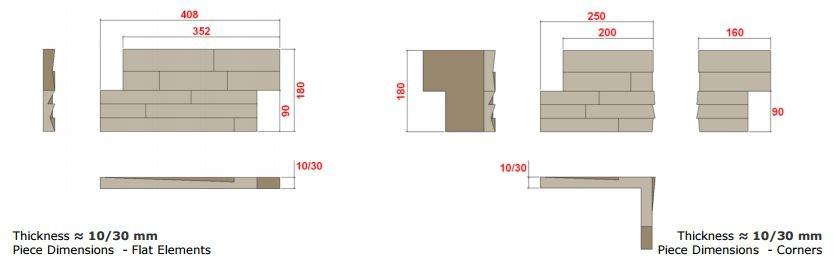 ACL Бетонная настенная плитка под камень  830  - Вид №2