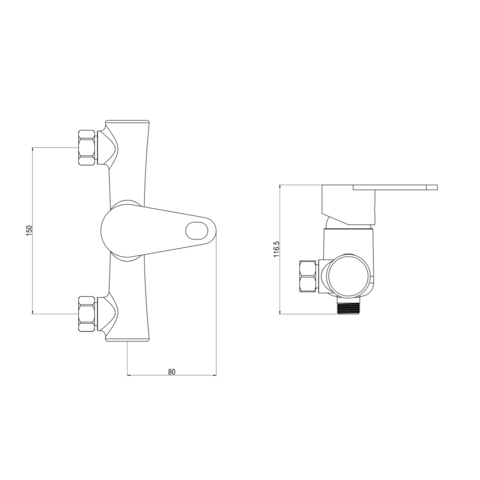 Orange OneLife P05-200cr Полимерный смеситель для душа без душевого набора, цвет: хром Белый sun-id-1517079 - Вид №1