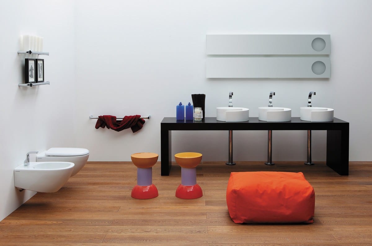 Керамическая круглая раковина с одной столешницей Ceramica Flaminia Roll ARCH-00095238 - Вид №3