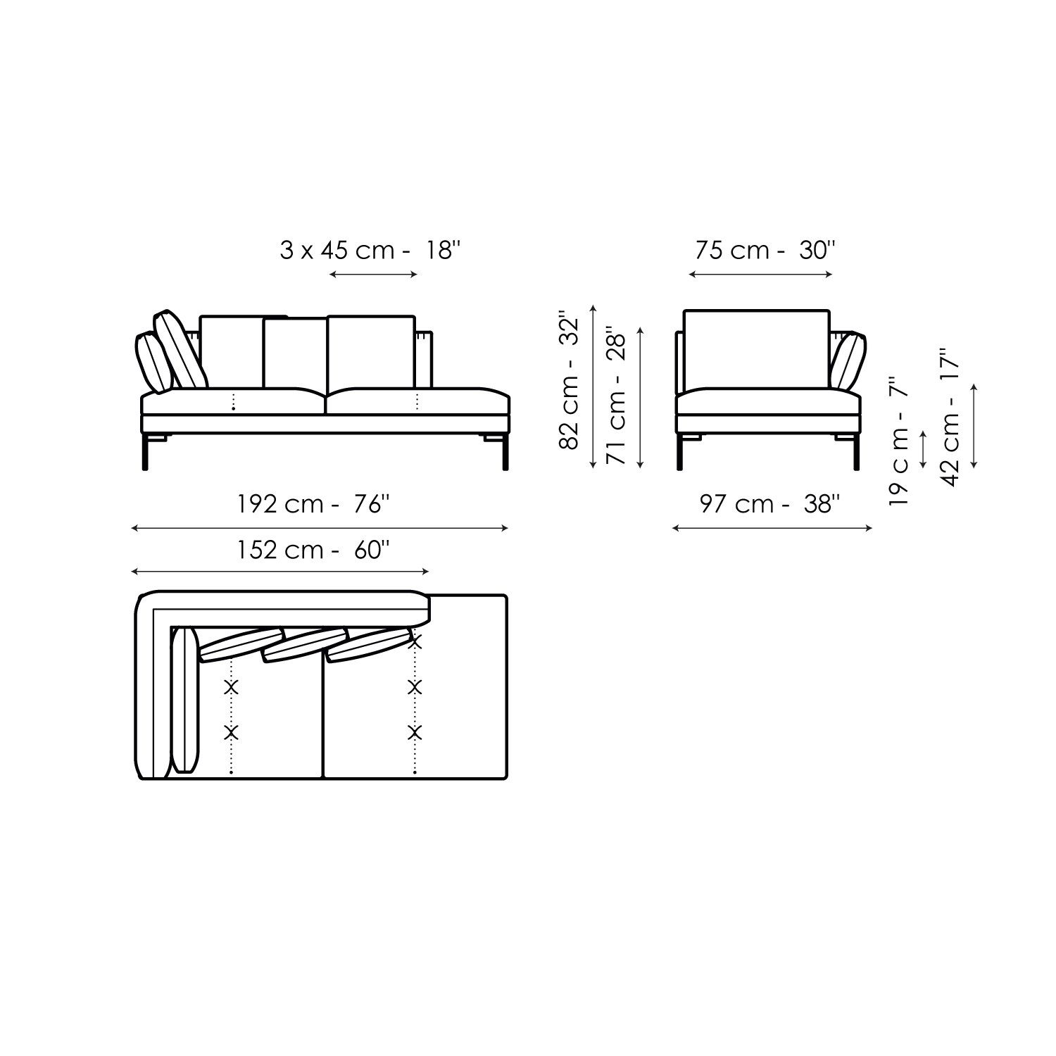 Тканевый диван с полуостровом BONALDO ALIANTE ARCH-00041242 - Вид №18