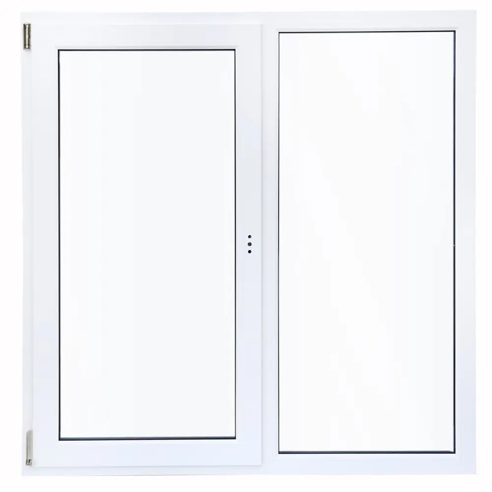 Окно пластиковое ПВХ VEKA двустворчатое 1410x1450 мм (ВxШ) двуxкамерный стеклопакет белый STLM-2061883 - Вид №1