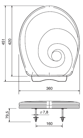 161415 Крышка сиденье для унитаза ОРИО  - Вид №1